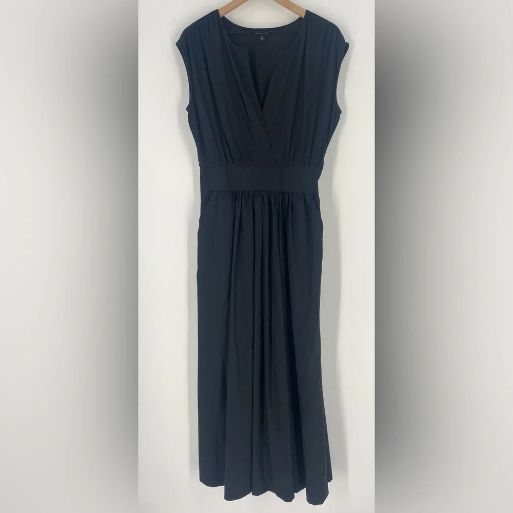 Banana Republic Black Notch-Neck Maxi Dress - Picture 2 of 10